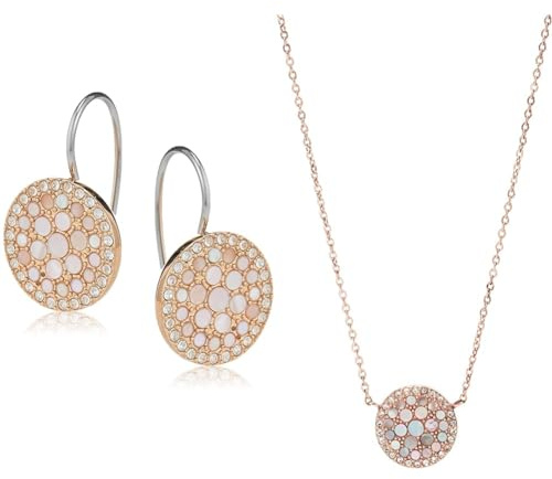 Fossil Ohrringe Für Frauen, 1,27 Cm Rose Gold Edelstahl-Ohrringe, JF01737791