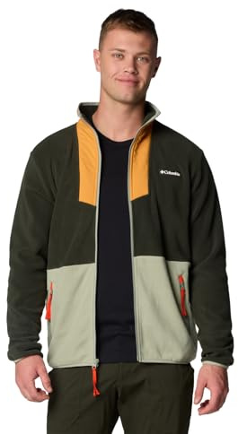 Columbia Herren Sequoia Grove Full Zip Fleecejacke Mit Durchgehendem Reißverschluss, Greenscape/Sunstone/Safari/Spicy Pull, XXL EU
