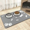 Mavicen Pet Feeding Mat, 40 * 60cm Absorbent Dog Mats for Food and Water Bowls, Sturdy Pet Friendly Mat with Non Slip Rubber Backing, Dog Food Placemat for Floors, Light Gray