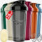 VELOMIX Protein-Shaker-Becher, 800 ml, 6 Schneebesen, Auslaufsichere Flasche für Pre und Post Workout