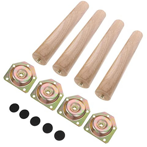 jojofuny 4 Sets Sofa Legs End Table Legs Table Leg Extenders Replacement Couch Legs Wood Table Legs Bench Legs Wood Legs for Furniture Coffee Accesories Wooden Cabinet Feet Solid Wood