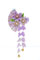 C-120-3 Pince à cheveux en forme d'éventail faite à la main Sakura Fleur de cerisier en tissu Pompon Barrette à cheveux Japon Geisha Kimono Accessoire