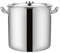 KLUFO Olla para estofado con tapa Olla grande, diámetro 25 cm, altura 25 cm, 12 litros, acero inoxidable 304, 8 tamaños (color: plata, tamaño: 25 x 25 cm (12 L))