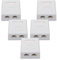 Simpls Prise réseau RJ45 - Double prise murale blindée, montée en avec câble Ethernet CAT6A pour câble réseau
