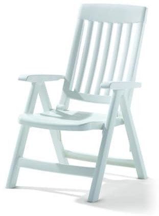 möbelando Klappstuhl >Palma< in Weiß, Vollkunststoff - 66x106x62cm (BxHxT)