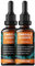 Omega-3 Algenöl 200 ml - hochdosiert mit 3665 mg Algenöl, davon 1203 mg DHA & 667 mg EPA - veganes Omega-3 Öl + Ahiflower® Öl mit angenehmem Orangen-Geschmack - laborgeprüft mit Zertifikat - 2x100 ml