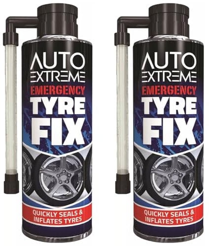 ZOPPER 2 x 300ml Instant Tyre Puncture Repair Fix Sealant Kit Quick Fix Flat Tyre Inflate Bike Bicycle Car Accessories Essential Reinflates No Tools & Jack Needed