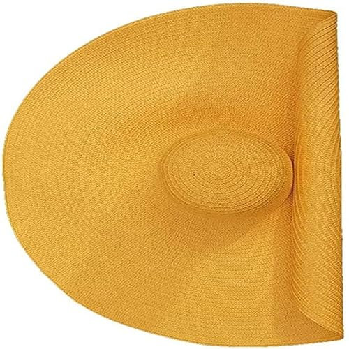 Namzi Sombrero de playa extra grande para mujer, sombrero de sol grande de ala ancha, sombrero de paja gigante suave y plegable para mujer, sombrero de verano con protección UV (amarillo), Amarillo, 0