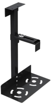 Barfeery Adjustable Host Box Stand Computer Hanging Host Bracket Versatile Under Desk or Wall Side Mount, Cpu Stand Lift Black