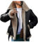 Klassische Kunstlederjacke für Herren, gefüttert, dick, Thermo-Oberbekleidung, Winter-Fleece, gepolsterte Jacken, schwerer Fleece-Mantel, Vintage, Arbeit, Steampunk-Jacke, Outdoor-Jacke mit Taschen,