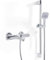 Ronvie Thermostatic Bath Shower Mixer Tap Set Wall Mounted with Adjustable Shower Riser Rail (70 cm), 150 cm Hose and 3-Spray Handheld Shower, Water-Saving, Chrome Finish Kit for Bathroom