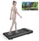 Lacuffy Raceable Walking Pad geeignet für High-Tech Wearable Devices, Max 136/159kg APP-Steuerung unter dem Schreibtisch Laufband mit AI-Training und Multi-Runner-Rennen