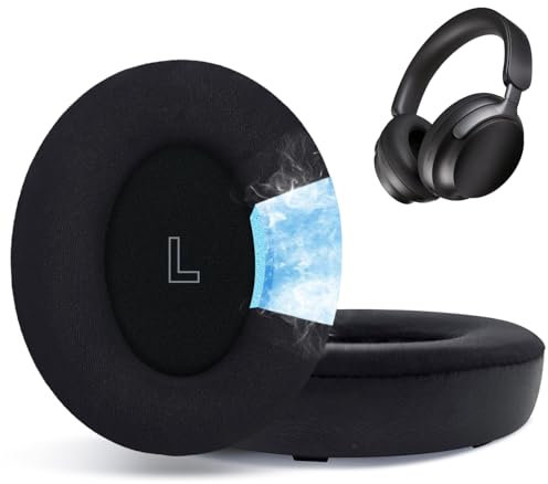Ersatz-Ohrpolster für Bose Quiet Comfort (QC) Ultra Wireless Kopfhörer, Ohrpolster, Ohrmuscheln, Reparaturteile, Schwarz