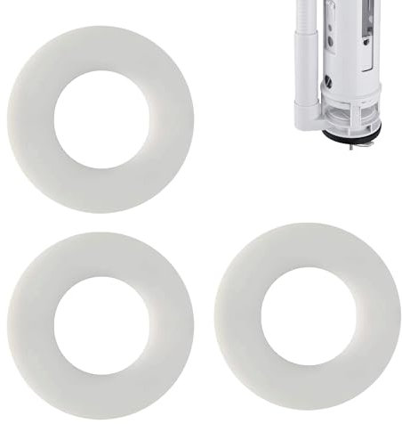 3PCS Rubber Seal Washers for Flush Valve Models Replacement Flush Valve Base Sealing Washer Silicon Clear Toilet Cistern Seal Suitable for Odor Prevention and Sewage Leakage Prevention