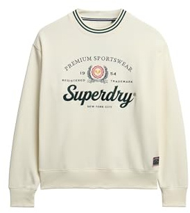 Superdry Damen Lockeres Country Club Sweatshirt mit Rundhalsausschnitt