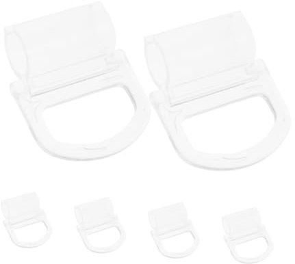 6pcs Transparent Plastic Roller Blind Handles for Small Windows Replacement Pull Down Handles for Roller Shades and Blinds Ideal for Home Window Use