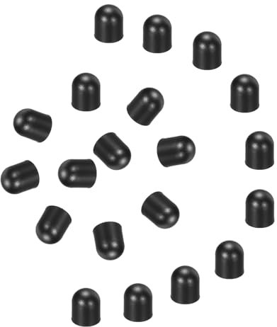 QUARKZMAN 20Pcs Embout Stylet de Remplacement 6mm Embout Stylets Capacitifs Conducteurs pour Écran Tactile, Embouts en Caoutchouc de Silicone, Noir