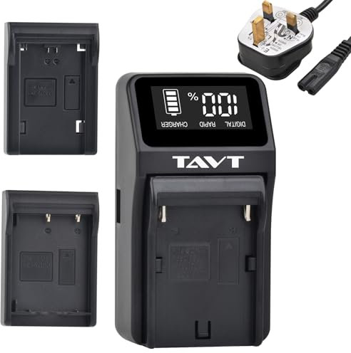 TAVT Smart Charger for Sony NP-F550 NP-F750 NP-F960 NP-F970 FM50 FM70, for Fujifilm NP-W235 NP-W126 NP-W126S X-H2S GFX100S GFX 50S II, X-T4 X-S20 X-T5 X-H2 X-T200 X100V X100F X-S10 XT30 XT-20 X-E3
