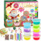 Schleim Adventskalender 2025 Kinder für Mädchen Jungen | 24 Tage Countdown-Kalender Fluffy Kristall Slime Spielzeugkalender Weihnachtskalender Weihnachten Überraschungen Geschenk