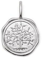 SINGULARU - Charm Baum des Lebens. Messing mit Rhodiumbeschichtet. Schmuck für Damen.