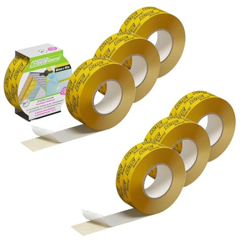 ICUTEC 6er Spar-Pack Icucral Klebeband 033 3088, 60mm x 40m Lösemittelfrei, extrem hohe Klebkraft, für Überlappungen bei Dampfbremsen, Dampfsperre Klebeband Profi-Qualität, luftdichtes Folienklebeband