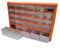 Kunststoff Schubladen Sortimentskasten Wandmontage Organizer Sortierbox Aufbewahrungsbox für Werkzeuge Kleinteile Schrauben mit Mehreren Fächern Stapelbar PP Material(orange)