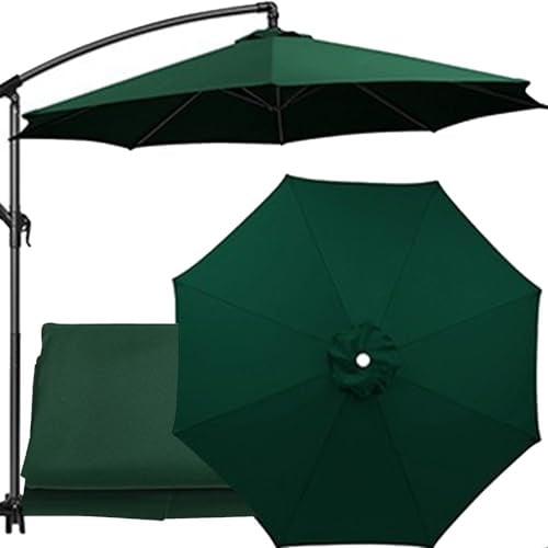 UV50+ Ersatzbezug für Sonnenschirm-Ersatzstoff – 2-4m für Garten/Terrasse – 6/8 Streben Terrasse & Strand – Universell für Markisen & Ampelschirme (Green,8 Ribs-4m(13ft))