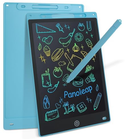 PANOLEAP 12 Zoll LCD Schreibtafel für Kinder & Erwachsene – wiederverwendbares Maltafel, löschbares Zeichen- und Kritzelbrett, tragbares Schreibbrett, Lernspielzeug & Geschenkidee (blau)