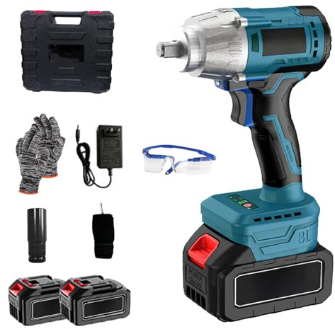 VOLTIX Avvitatore a Impulsi Cordless 21V, Motore Brushless, Avvitatore a Percussione a 2 Velocità, Elevata Coppia, con Luce LED, Batteria Ricaricabile, Ideale per Fai da Te, Costruzioni e Riparazione