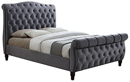 Birlea 150cm Colorado Fabric Bed, Grey, Polyester,