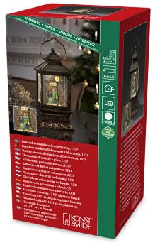 Konstsmide - Farol con luz led con diseño de 3 Velas y Relleno de Agua, para Uso en Interiores (IP20). Funciona con Pilas