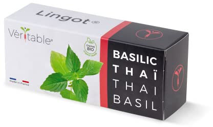 Véritable Lingot® Albahaca thaï Bio - Compatible con Huerto di Interior Exky® - Recarga Lista para Usar - Sustrato con Semillas integradas
