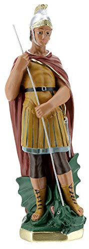 Statue aus Gips Heiliger Georg handbemalt Arte Barsanti, 30 cm