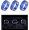 VDARK für Skoda Klimaanlage Knopf Aufkleber Emblem Abzeichen Aufkleber Abdeckung für Skoda Zubehör Innendekoration Metall Octavia Super Karoq Kodiaq GT Kamiq GT 14 15 16 17 18 19 20 (Blau)
