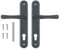 ADGO Set de poignée de porte 90 - Poignée de porte gauche et droite - Poignée de porte en aluminium et acier galvanisé
