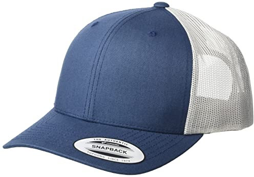 Flexfit Unisex Retro Trucker 2-tone Baseballkappe, navy/silver, Einheitsgröße EU