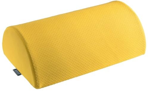 Leitz Desk Foot Rest, Adjustable Leg & Knee Support, Suitable For The Home Office, Relieves Shoulder & Back Ache, Made From Foam With A Fabric Cover, Ergo Cosy Range, Warm Yellow, 53710019
