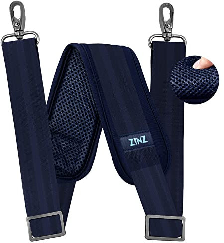 79 Zoll Schultergurt, Unbeweglichem Kissen und Zwei Balance-Schnallen Universal-Ersatzgurt mit Metall-Drehhaken für Laptoptaschen, Gepäcktaschen, Kamera, Umhängetasche (200cm,Blau)