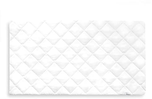 hauck Baby Spannbettlaken Bed Me 120x60 cm Spannbettuch für Reisebett Matratzen, Weiche Steppung, Elastischer Bund, 40 Grad Maschinenwäsche (White)