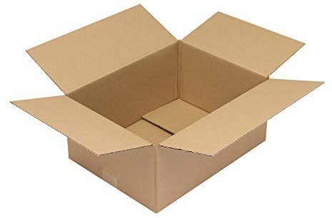 Verpackungsheld Wellpapp-Faltkarton 1-wellig, 400x300x180mm, Qual. 1.30C, braun, Fefco 0201, 150 Stück