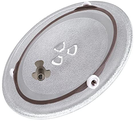 LIGUOYI Durchmesser 24,5/25,5/27/31,5cm Mikrowellenteller, Mikrowellen-Drehteller Glasplatte Leicht Zu Pflegen Mit Antriebsring, Für Mikrowellen Transparent Drehteller Für Mikrowelle