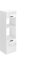BELINI | Mikrowelle Schrank | Küchenschränke | Hochschrank Küche | Mikrowellenschrank 60 x 204 cm | Küchenbuffet mit 2 Türen und 2 Regalen | Kommode | Küchenregal | Weiß Hochglanz