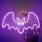 Fledermaus lila Neonlicht LED Neon Schild USB Licht Lampe Reklame Leuchte Kunst Bar Party Nachtlicht Wand Dekoration Gaming Setup Streamer Hintergrund Beleuchtung dekorative Wandleuchte Halloween Bat