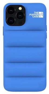 The Puffer Hülle für iPhone 11 6,1 Zoll Trendy Komfort Plüsch Daunen Soft Touch Jacke 3D Schutzhülle [Hoher Schutz Anti-Kratzen Mikrofaser Futter] (Blau)