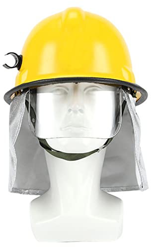 Fadiadem Feuerwehr-Schutzhelm Notfall-Schutzhelm, Kettensägenhelm-Schutzhelm-Sicherheitsausrüstung mit Taschenlampenhalter