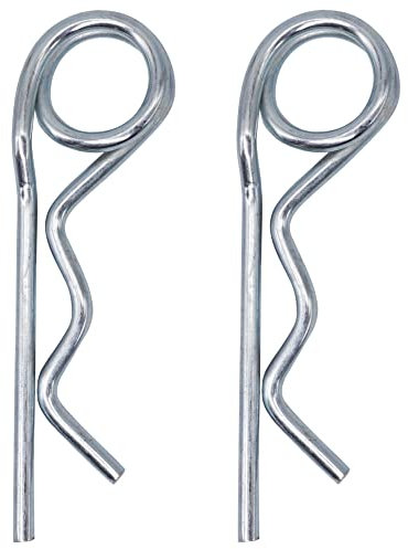 SKIR'CO (2 Stück) Federsplinte aus verzinktem Stahl 3 mm, Doppelring R Clips, R-förmiger Federsplint