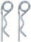 SKIR'CO (2 Stück) Federsplinte aus verzinktem Stahl 3 mm, Doppelring R Clips, R-förmiger Federsplint