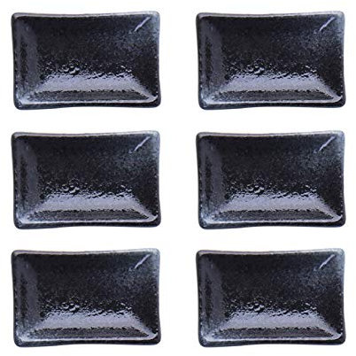 FBITE Bols à dessert plat à tremper plat à sauce de style japonais - bols à tremper ensemble de 6 plats d'accompagnement en porcelaine mini ramequins en céramique pour sauce so