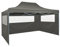 Homgoday Professioneller Pavillon, faltbar, 3 Wände, 3 x 4 m, Stahl, Anthrazit, Gartenpavillon, Sonnenschirm, Strand, Angeln, Outdoor, winddicht, für Garten, Terrasse, Räume