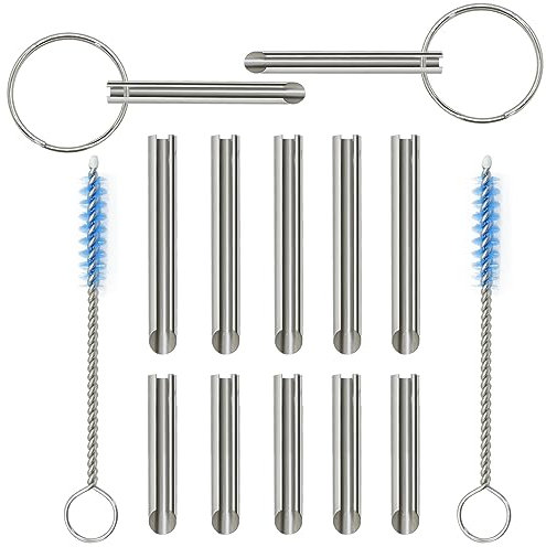 yboueo Headphone Plug Extraction Tool- Remove Broken Headphone Plug from Headphone Jack of Mobile Devices,orbicular Jack Remover-12 Pack Custom Stainless Metal Tube